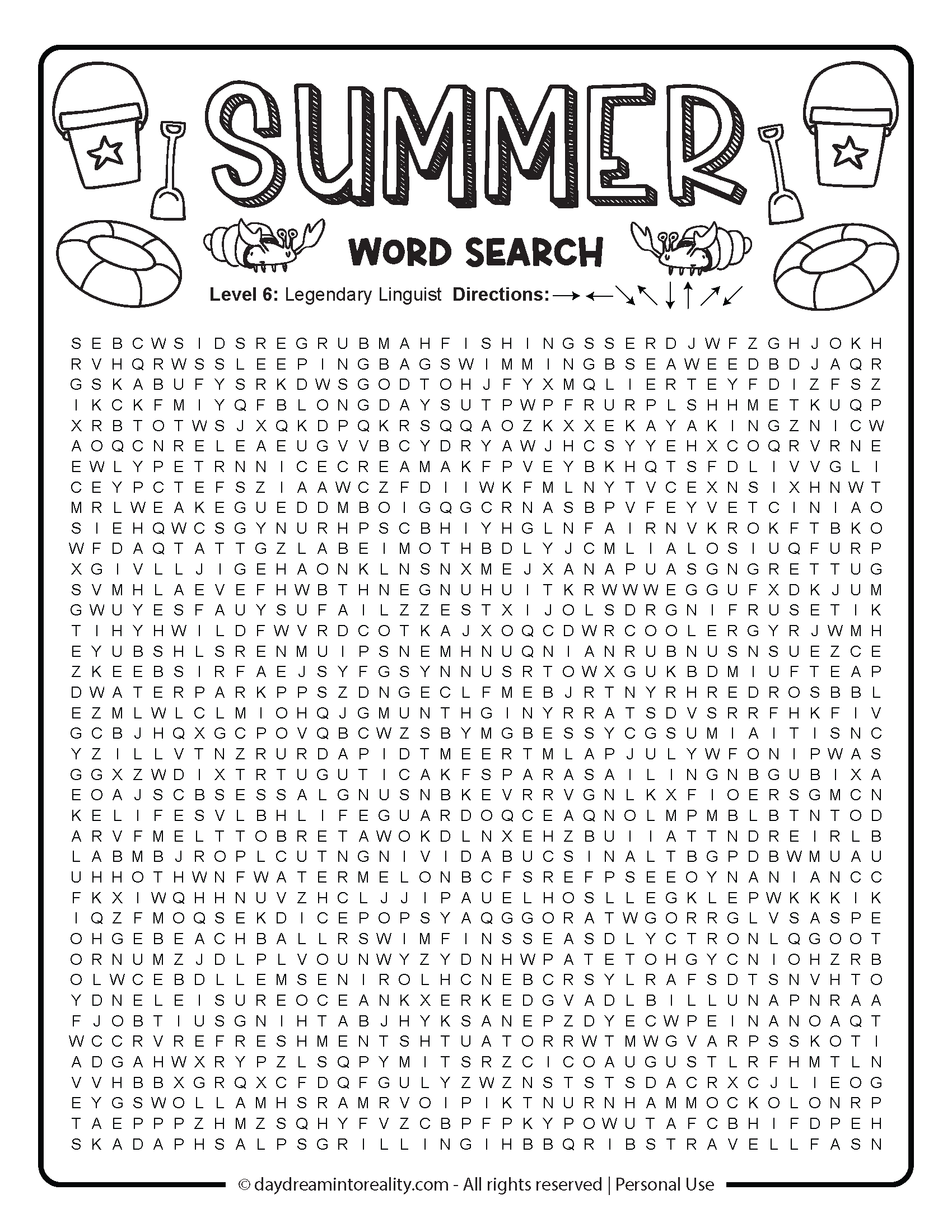 summer word find printable summer word find printable