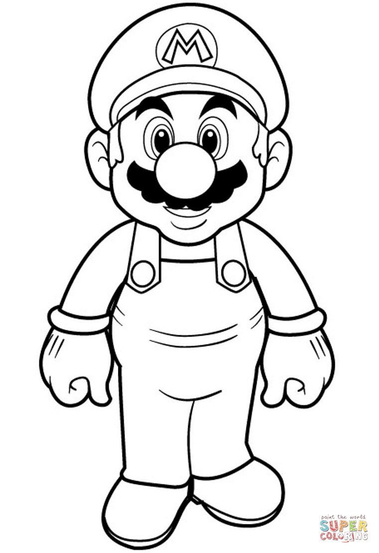 super mario printable coloring pages