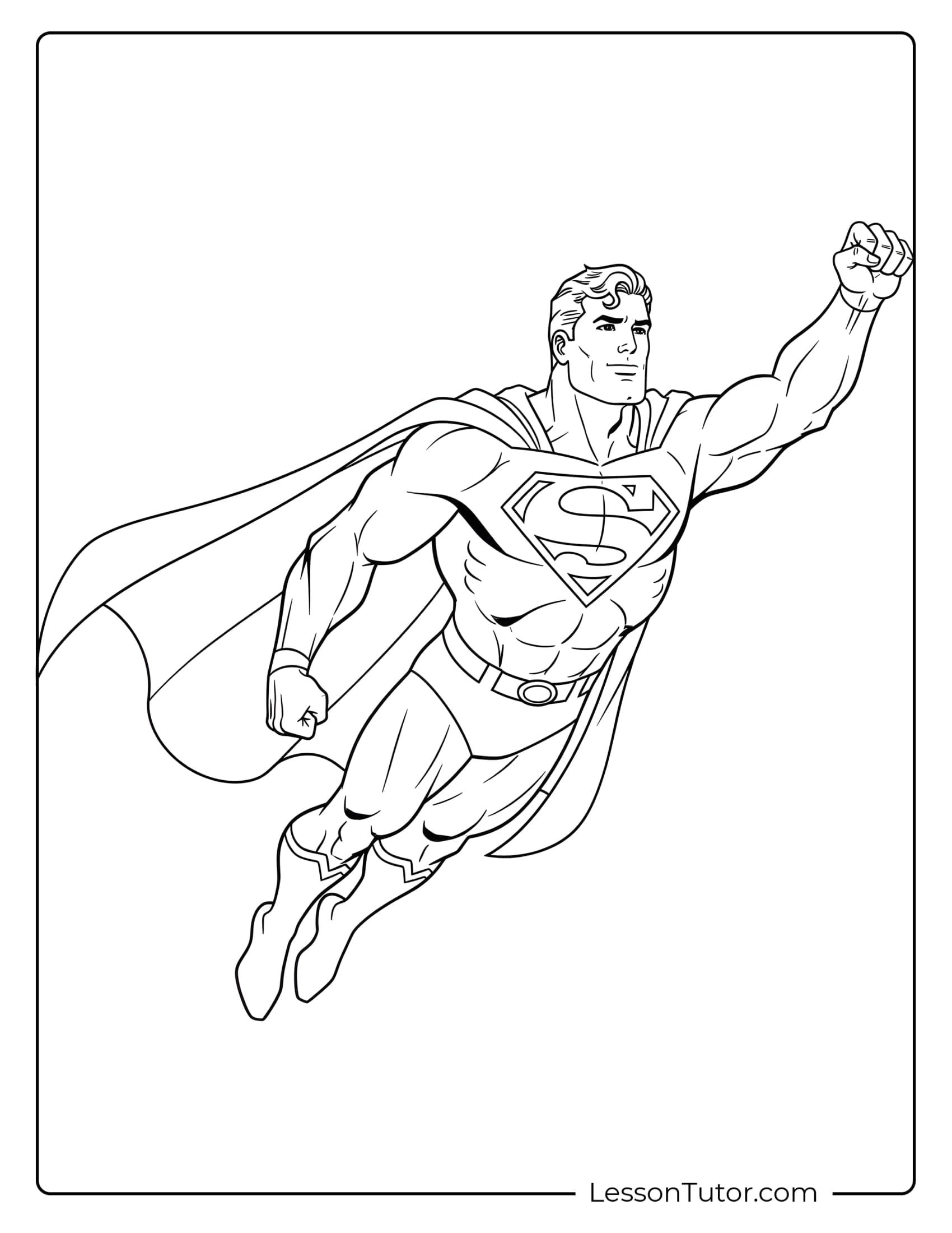 Superman Coloring Pages Lesson Tutor