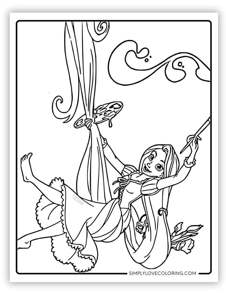 disney princess rapunzel coloring pages