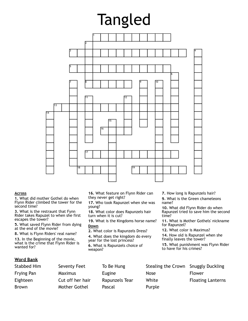 Tangled Crossword WordMint