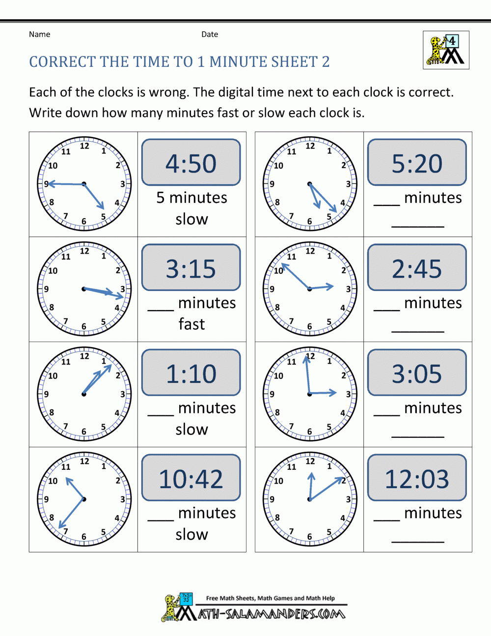 Telling Time Worksheets Grade 4 To The Nearest Minute Telling Time Worksheets Grade 4 To The Nearest Minute