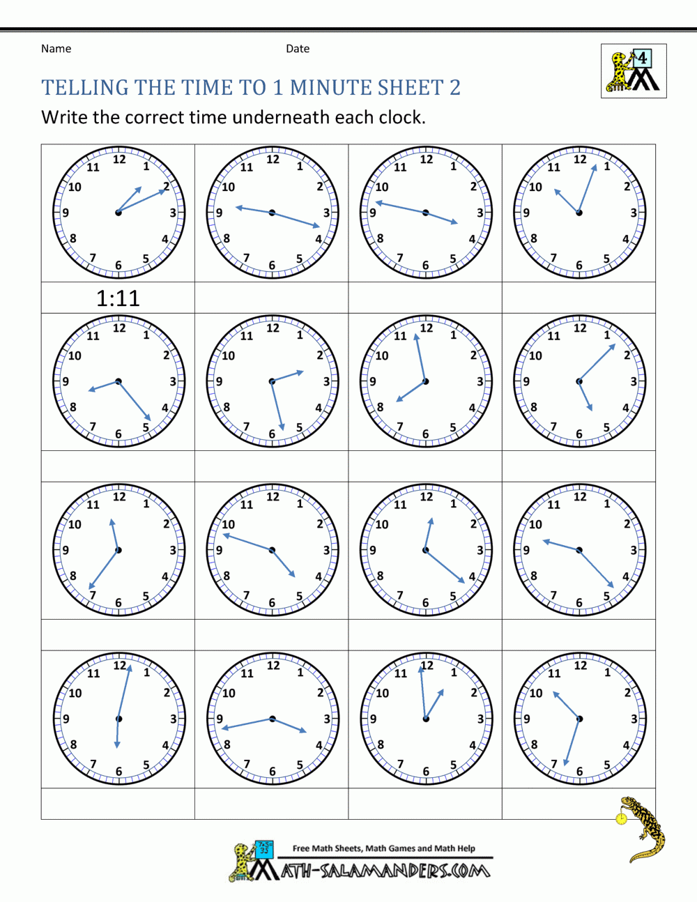 Telling Time Worksheets Grade 4 To The Nearest Minute Telling Time Worksheets Grade 4 To The Nearest Minute