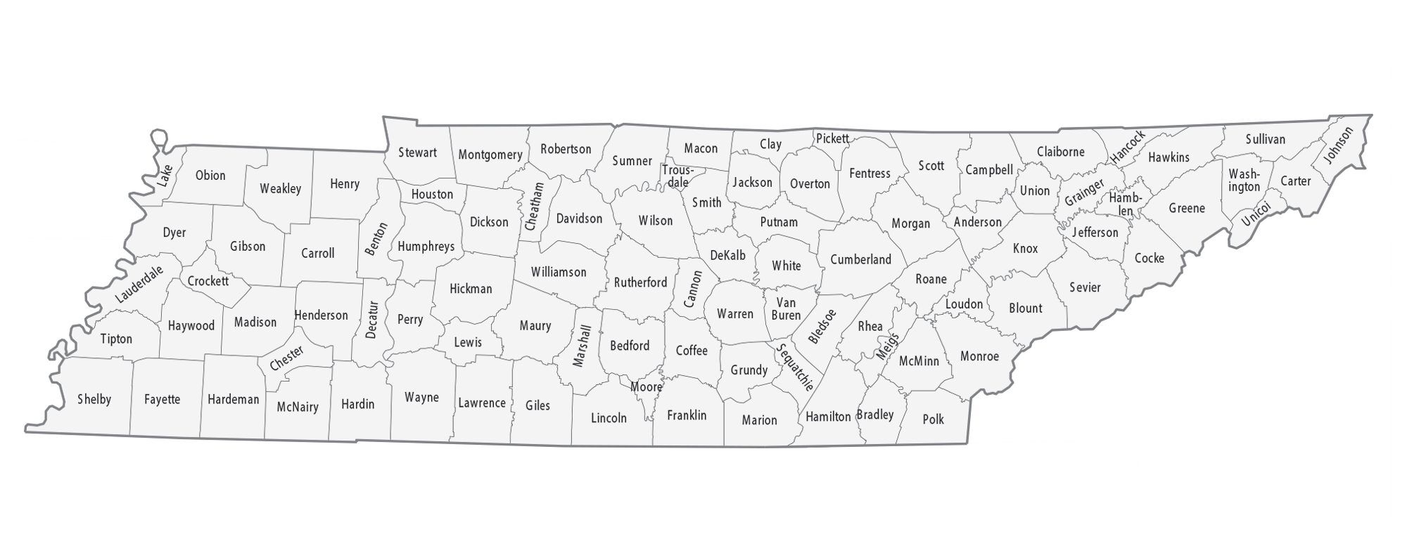 Tennessee County Map GIS Geography