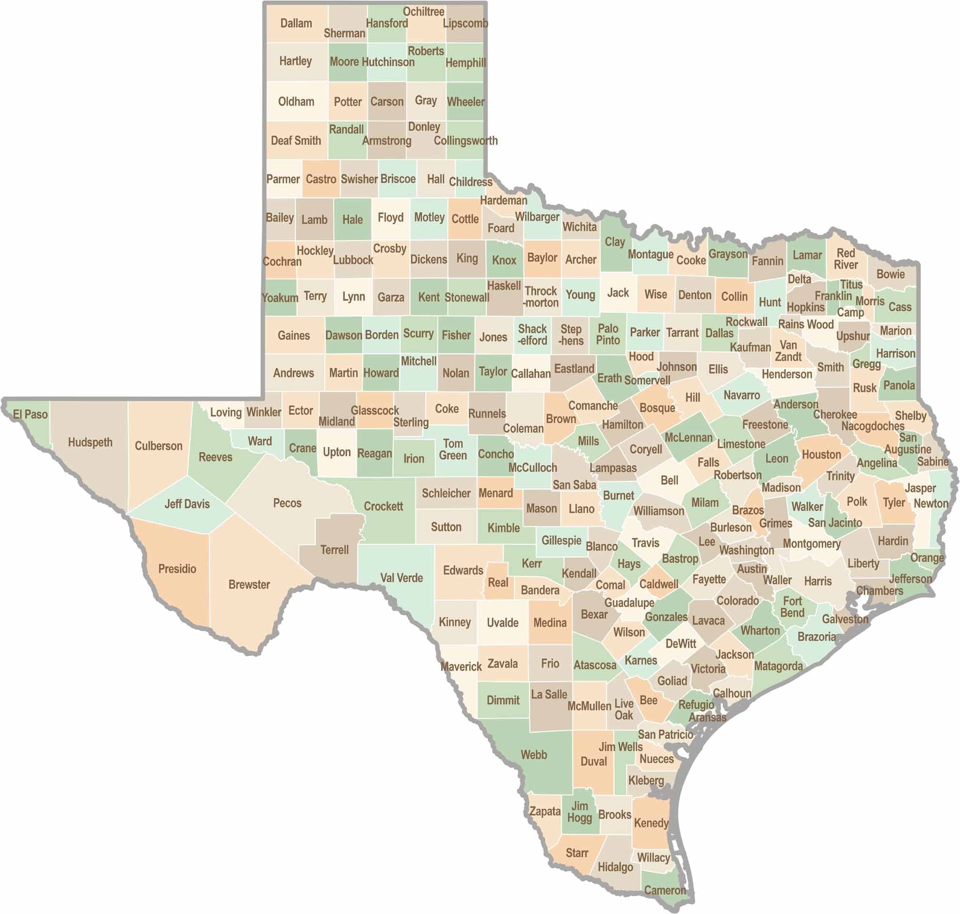 Texas County Map US County Maps Texas County Map US County Maps