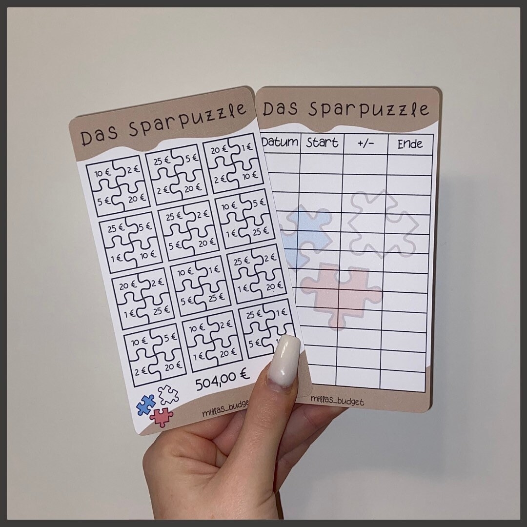 The Big Brown Savings Puzzle For The Budget Binder A6 A5 Etsy The Big Brown Savings Puzzle For The Budget Binder A6 A5 Etsy