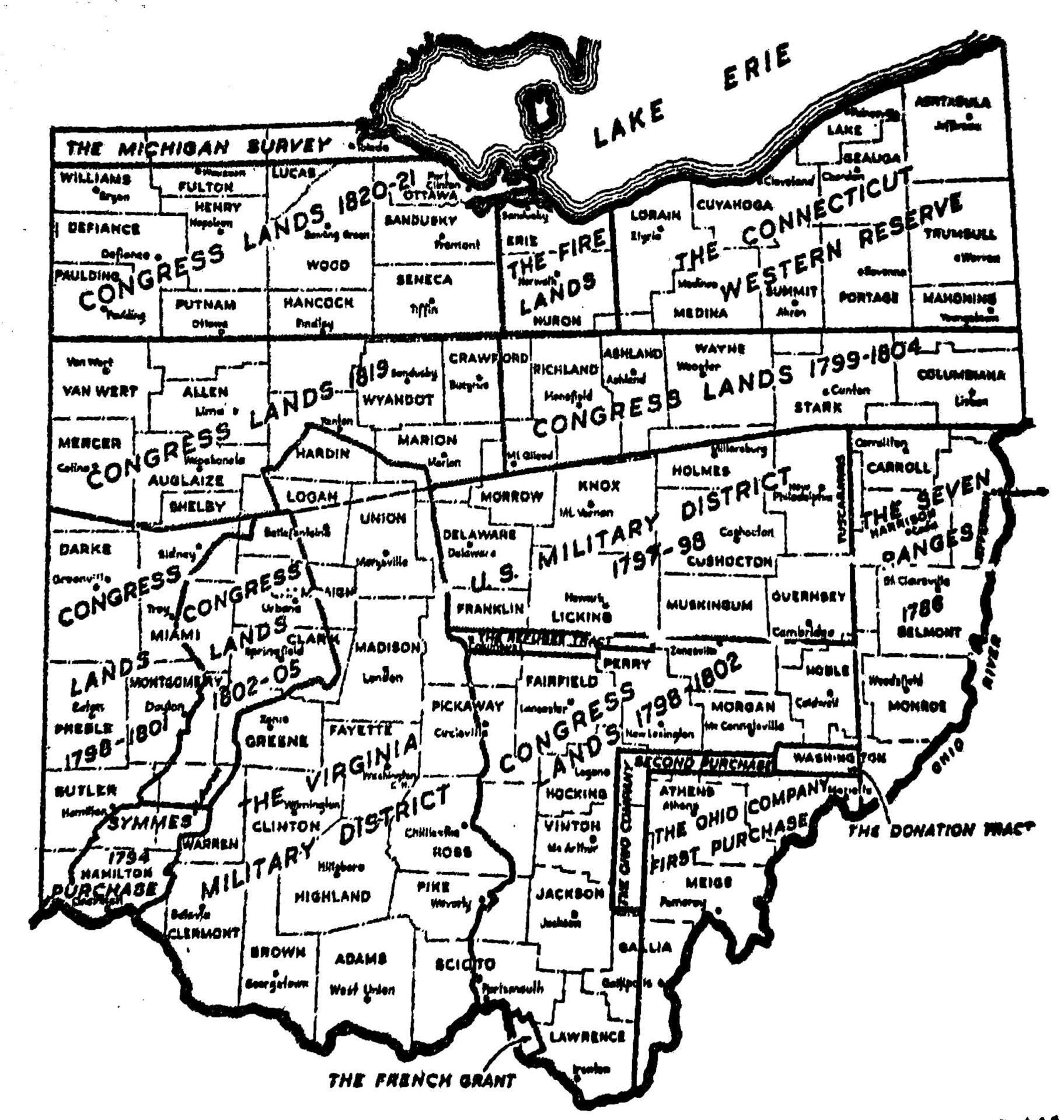 map of ohio by county