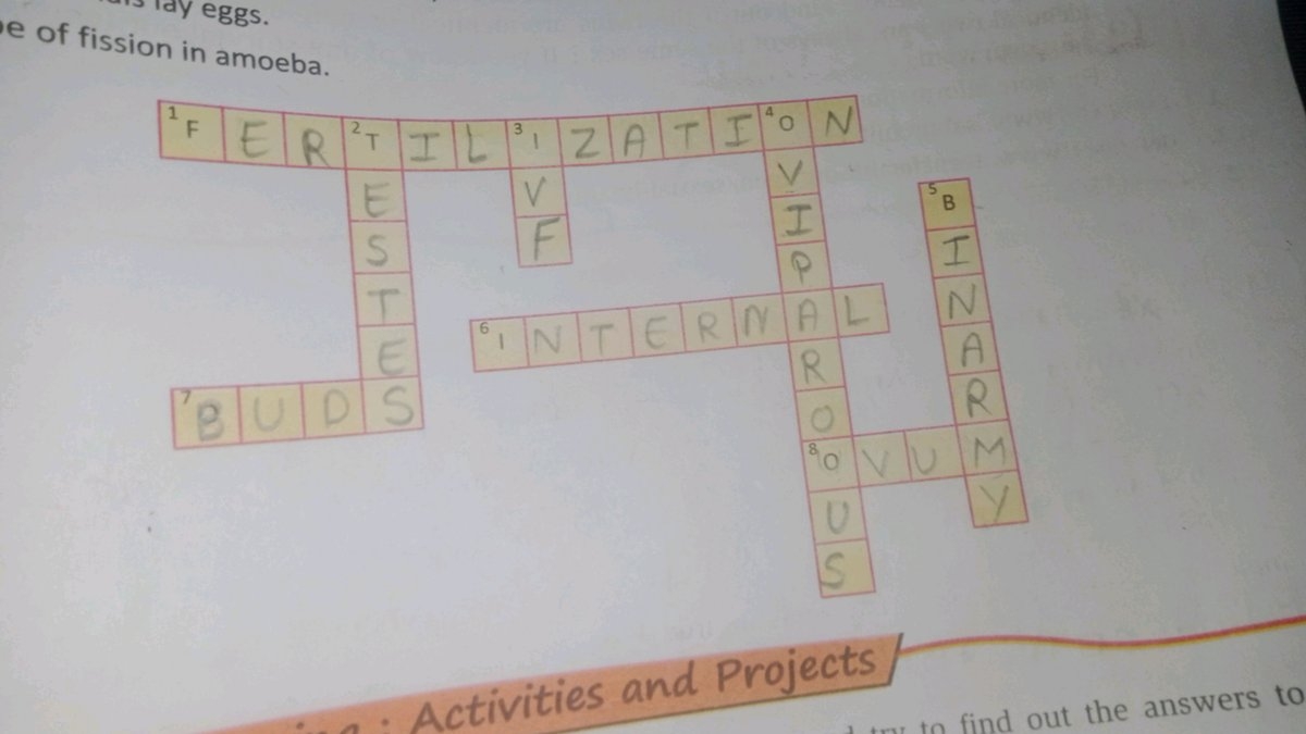 The Image Contains A Partially Filled Crossword Puzzle Related To Biology 