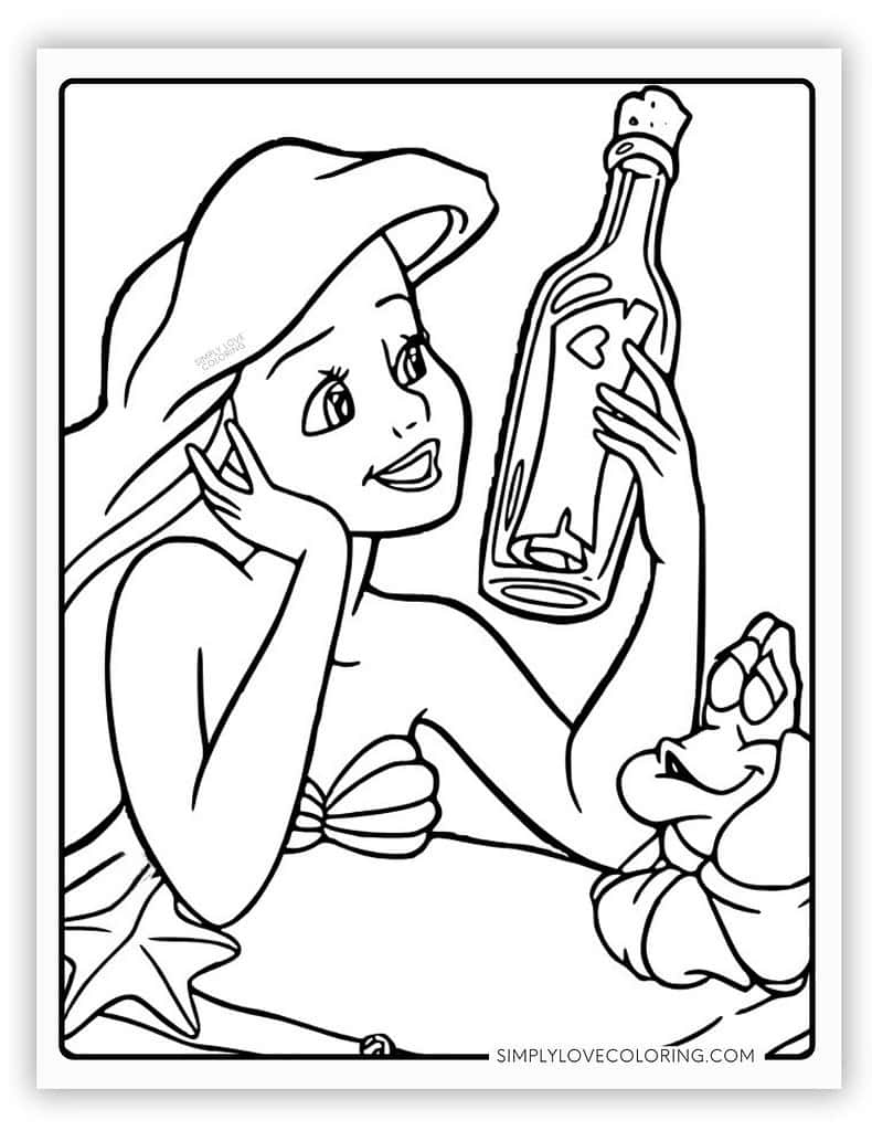 mermaid pictures for colouring