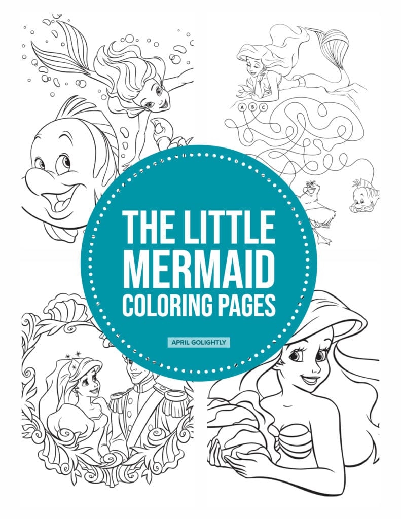 The Little Mermaid Coloring Pages FREE Printables April Golightly