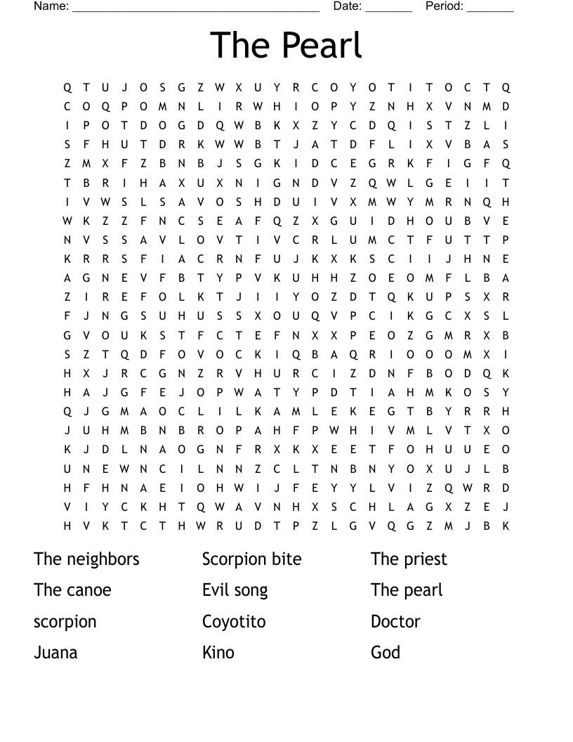 The Pearl Crossword Puzzle WordMint
