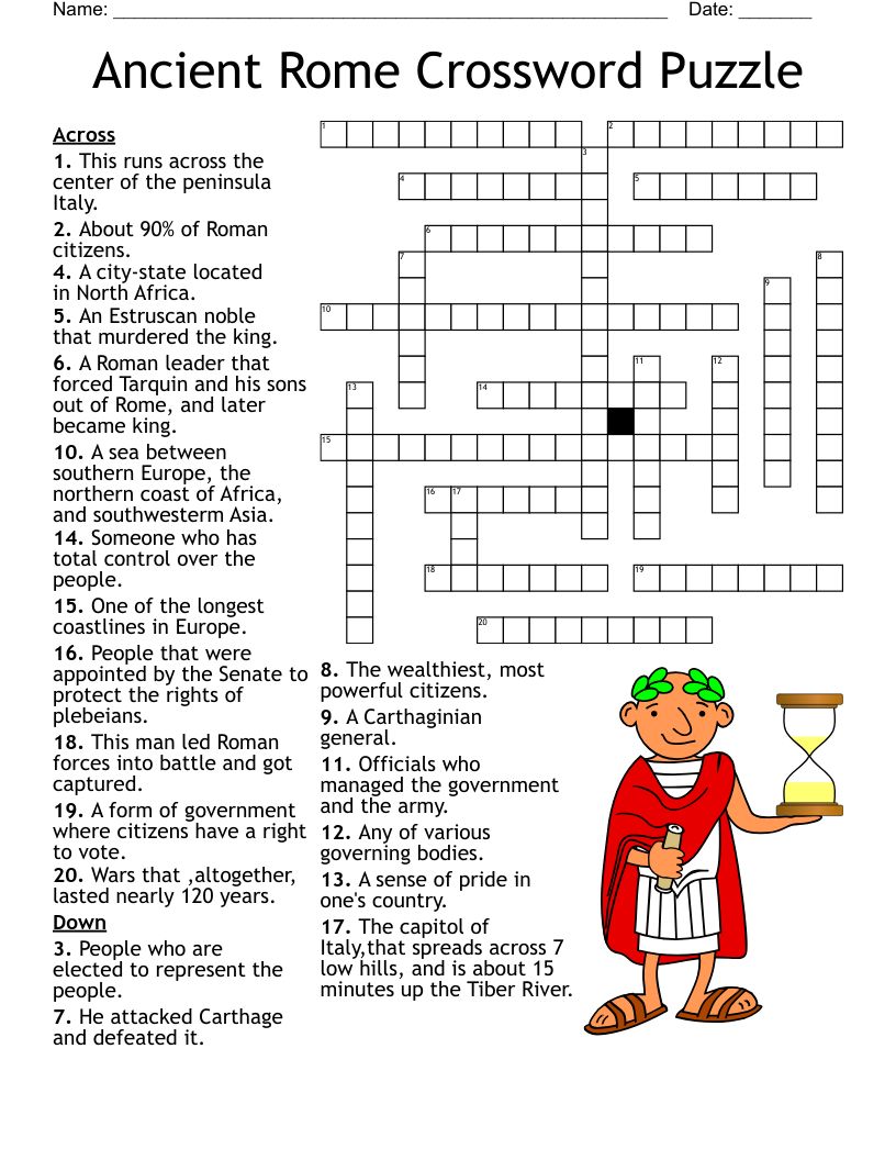 The Roman Empire Crossword WordMint