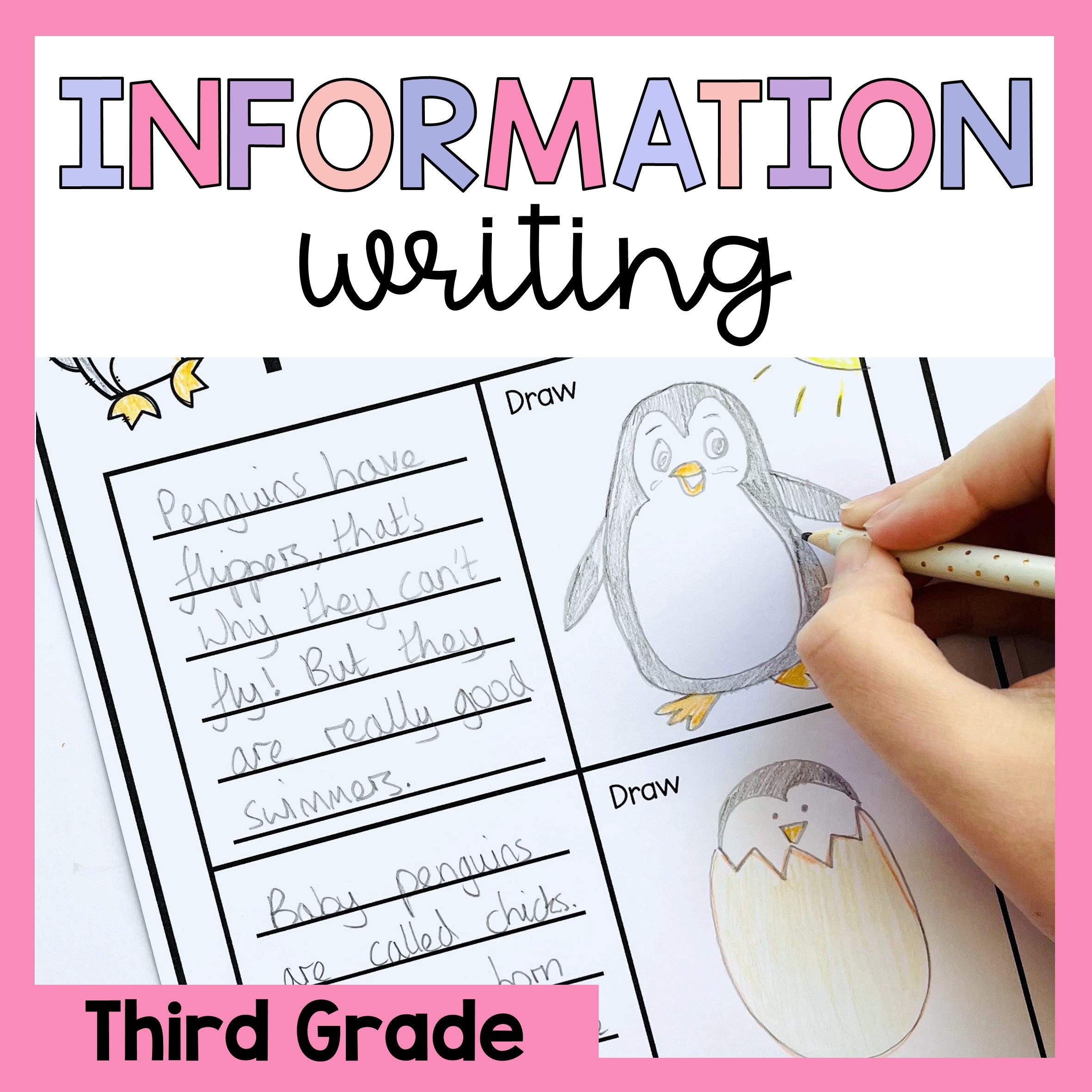 Third Grade Informational Writing Prompts And Worksheets Non Fiction Writing