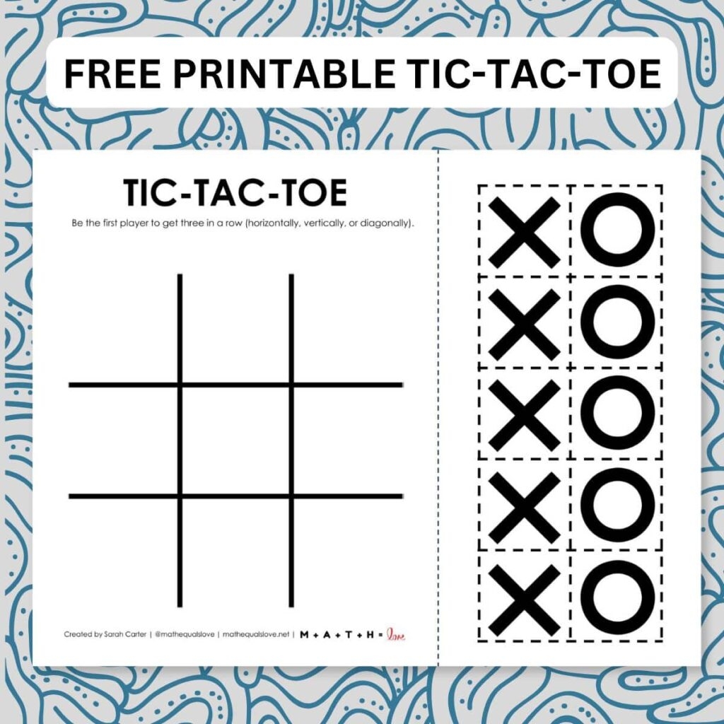 Tic Tac Toe Board Printable Free PDF Templates 