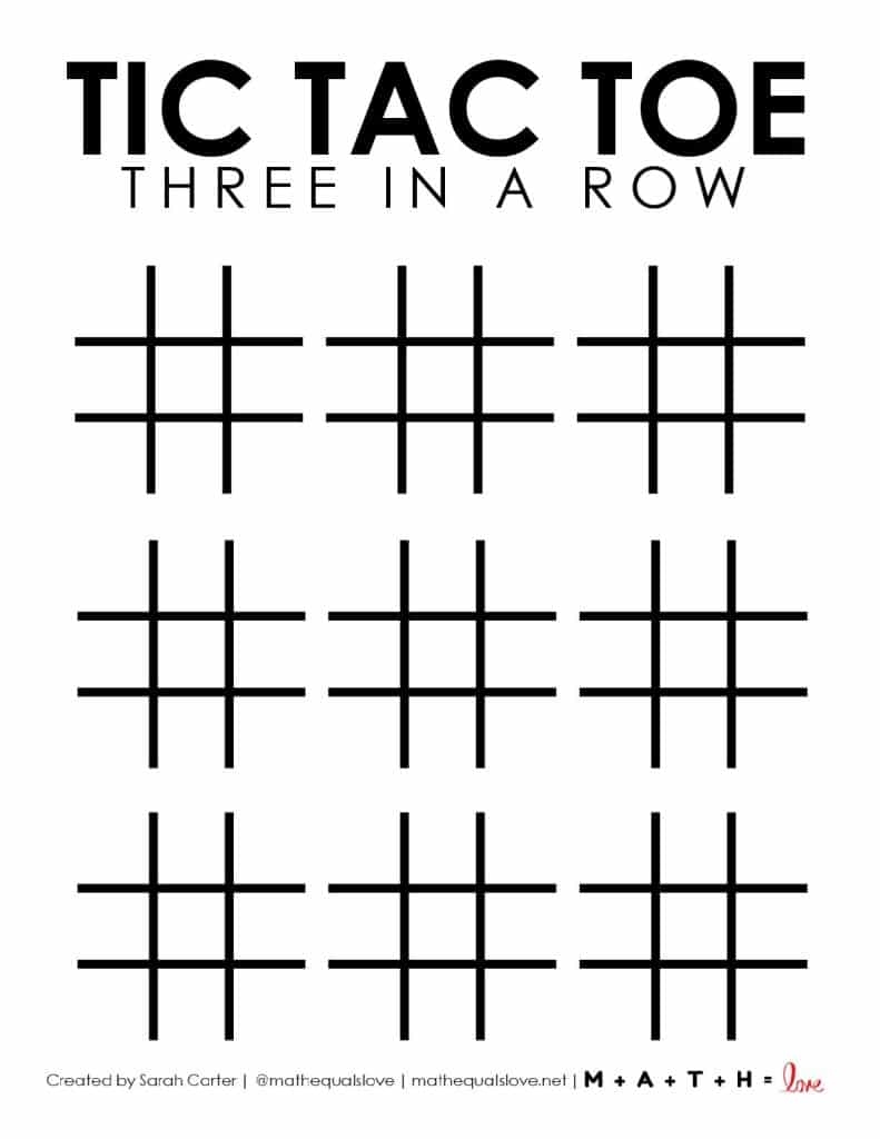 Tic Tac Toe Board Printable Free PDF Templates Tic Tac Toe Board Printable Free PDF Templates