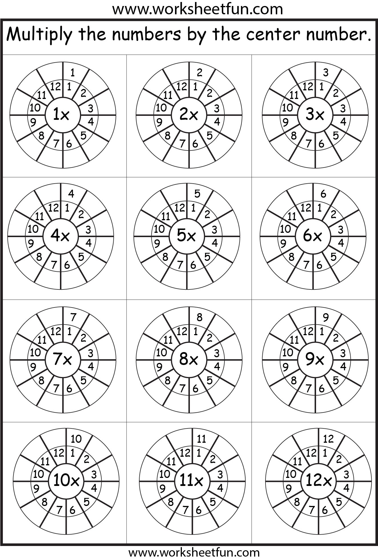 Times Table 2 12 Worksheets 1 2 3 4 5 6 7 8 9 10 11 12 13 14 15 16 17 18 19 And 20 FREE Printable Worksheets Worksheetfun