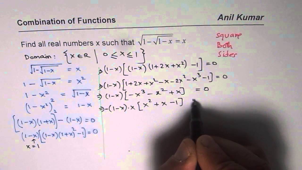 TIPS Solve Composite Radical And Linear Functions YouTube