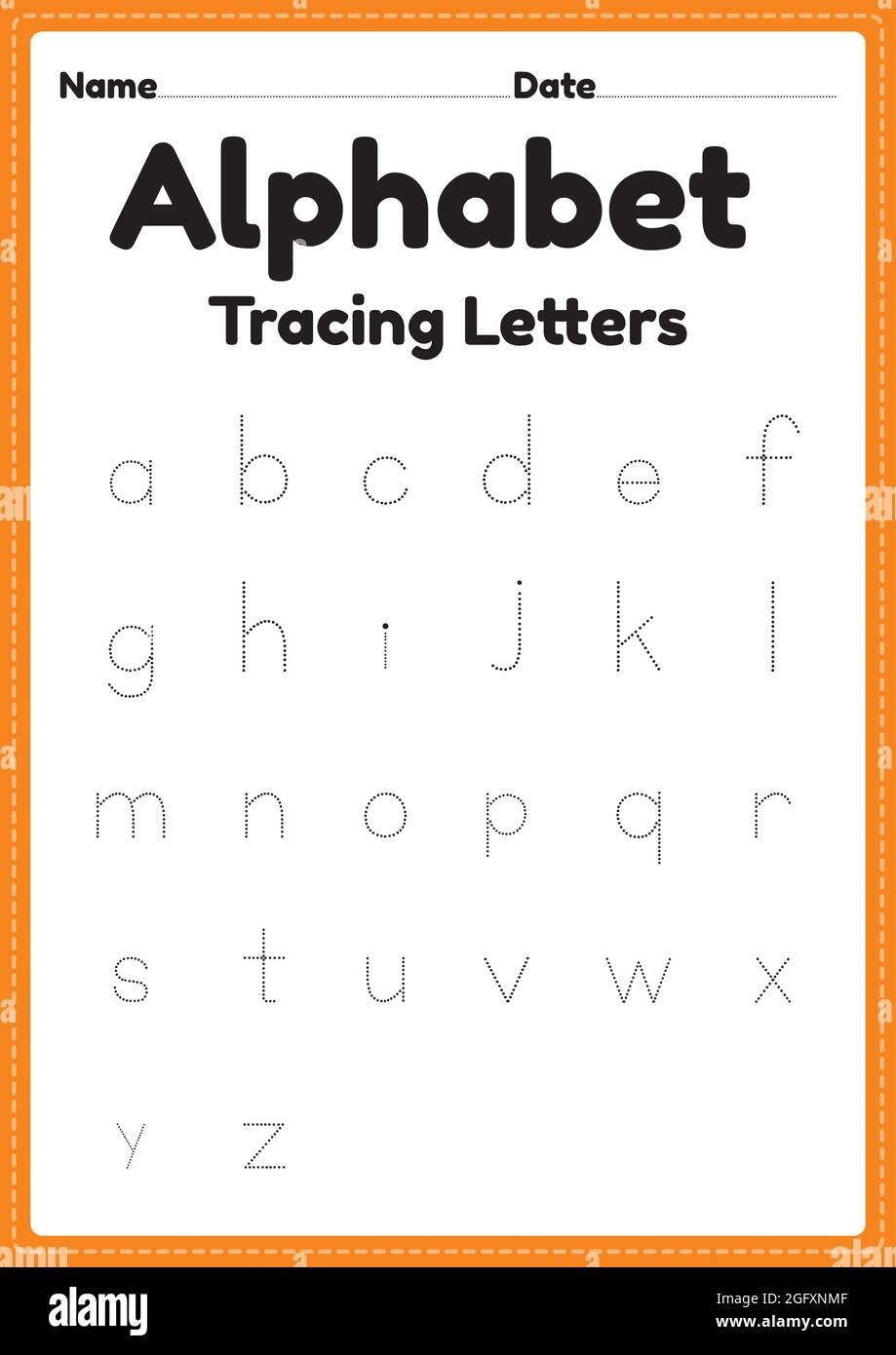 Tracing Alphabet Letters Worksheet For Kindergarten And Preschool Kids For Handwriting Practice And Educational Activities In A Printable Page Stock Vector Image Art Alamy Tracing Alphabet Letters Worksheet For Kindergarten And Preschool Kids For Handwriting Practice And Educational Activities In A Printable Page Stock Vector Image Art Alamy