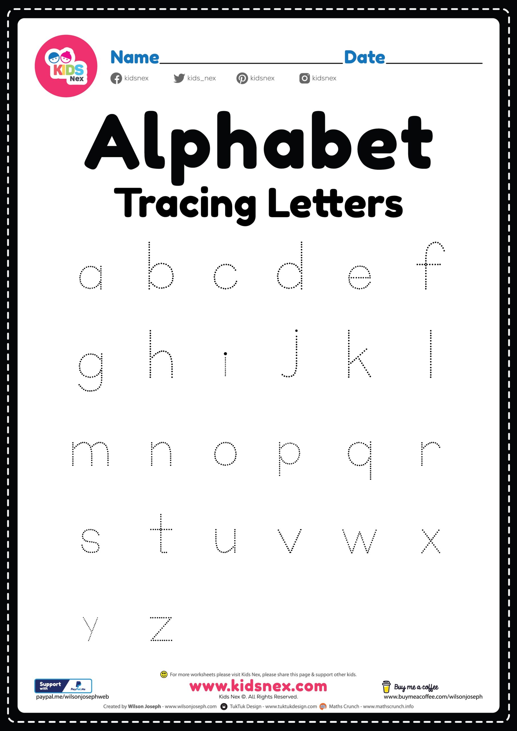 Tracing Letters Alphabet Worksheets Free Printable PDF Tracing Letters Alphabet Worksheets Free Printable PDF