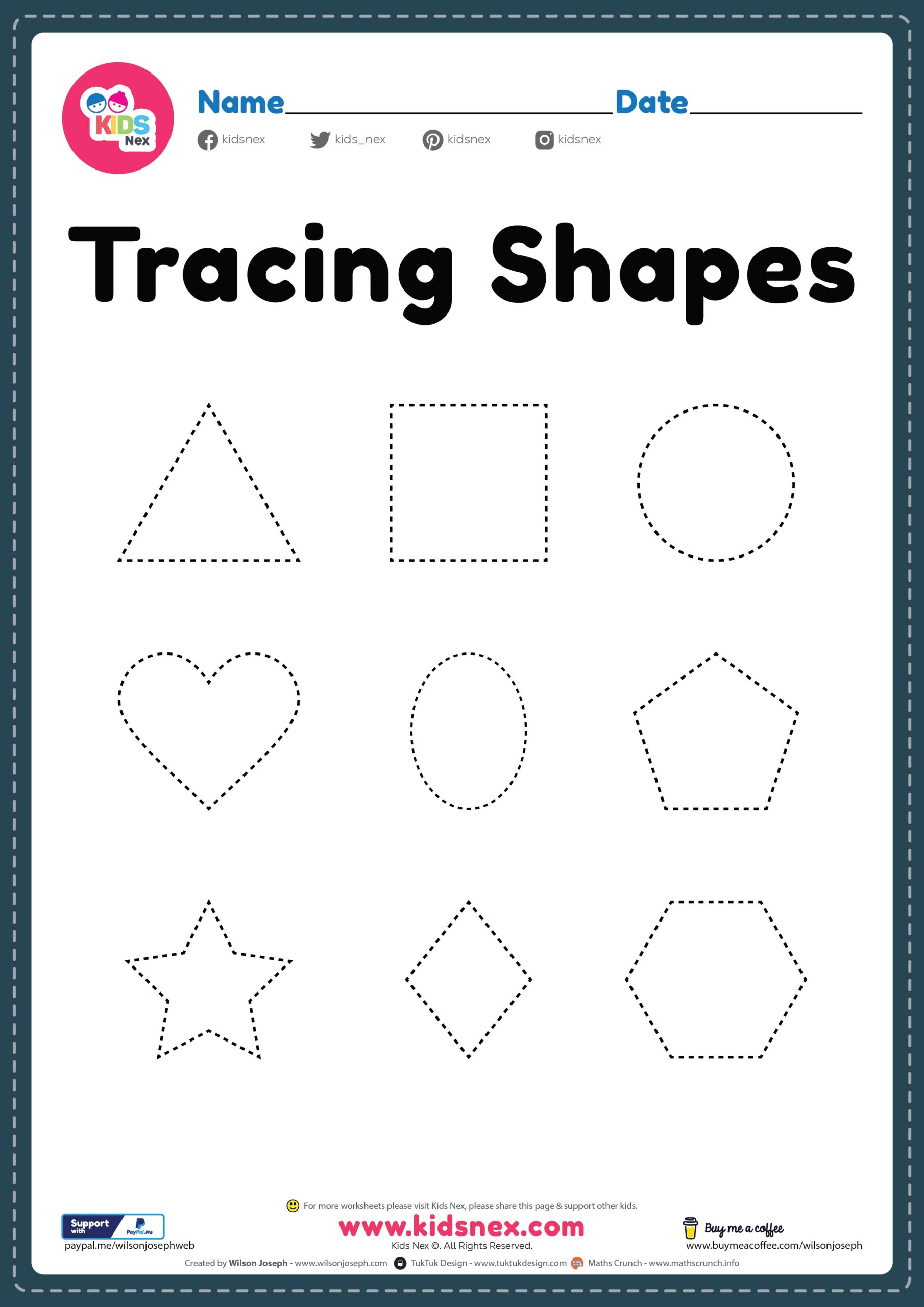 preschool tracing worksheets pdf