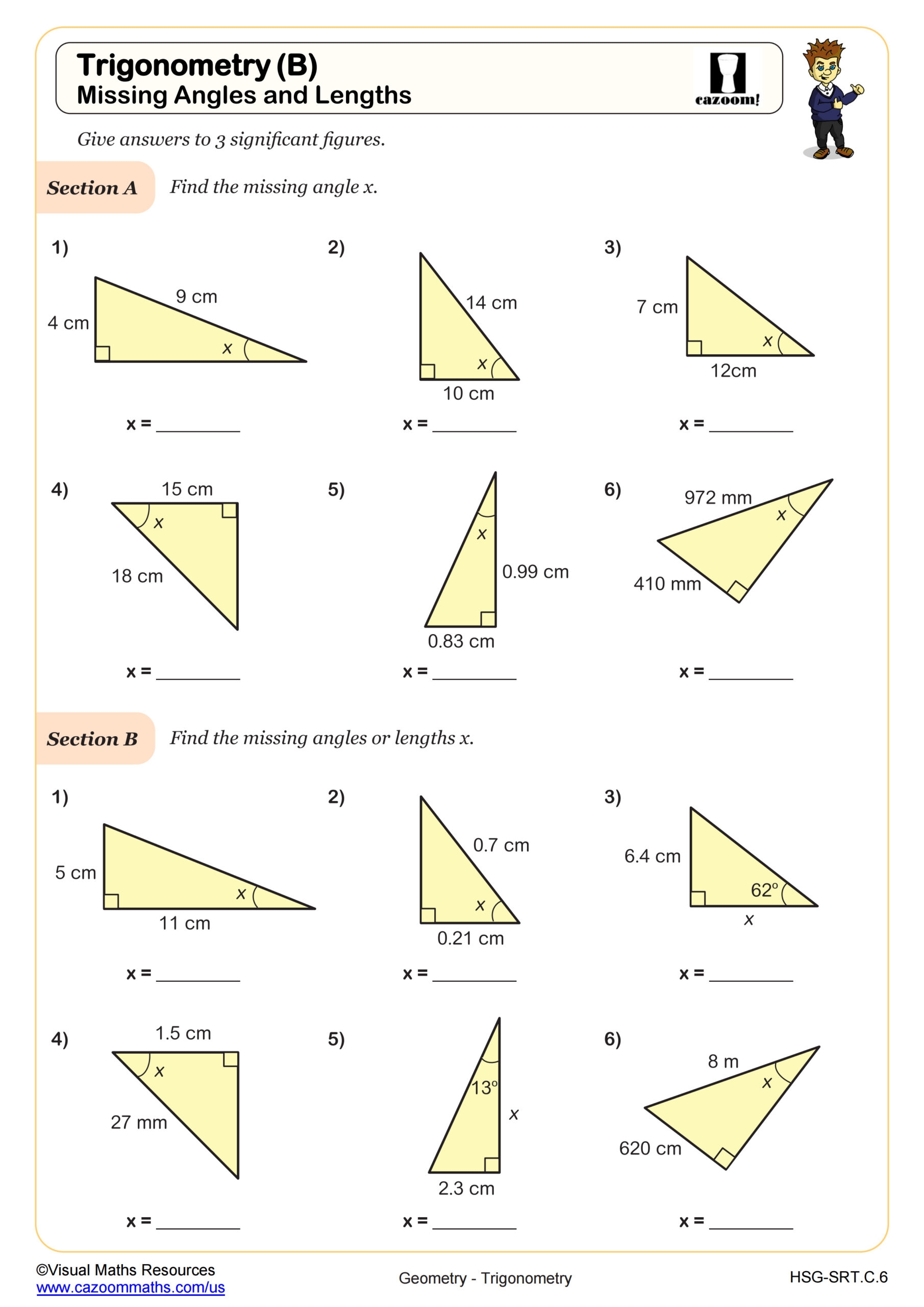 Trigonometric Ratios SOH CAH TOA Missing Side Lengths And Angle Measures Worksheet Fun And Engaging Algebra II PDF Worksheets Trigonometric Ratios SOH CAH TOA Missing Side Lengths And Angle Measures Worksheet Fun And Engaging Algebra II PDF Worksheets
