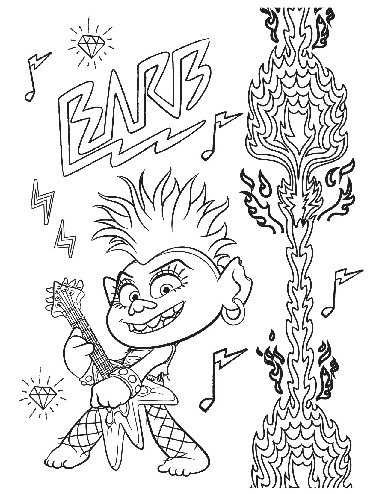 trolls the movie coloring pages
