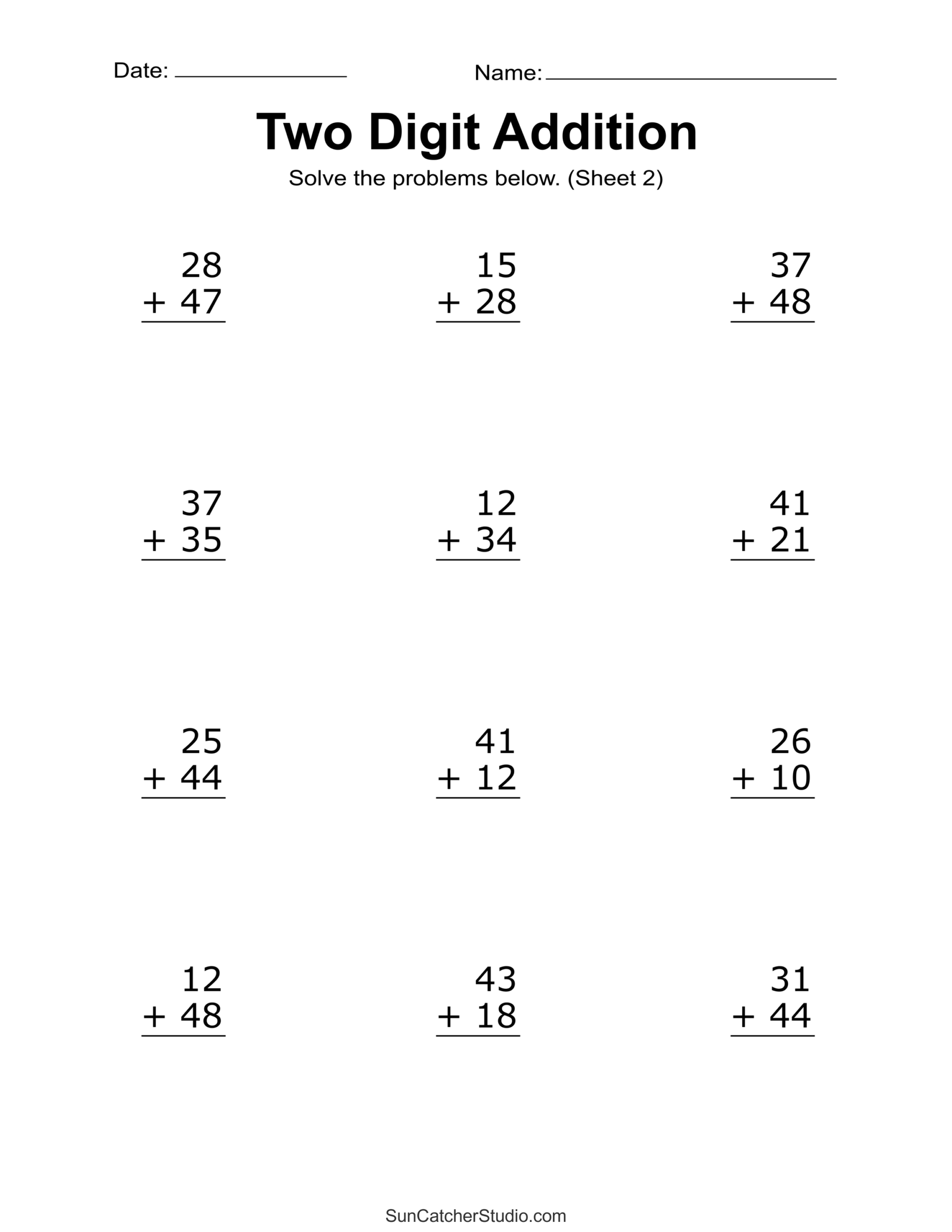 Two Digit Addition Worksheets Printable 2 Digit Problems Free Printables Lettering SVG Files Tools Apps Two Digit Addition Worksheets Printable 2 Digit Problems Free Printables Lettering SVG Files Tools Apps