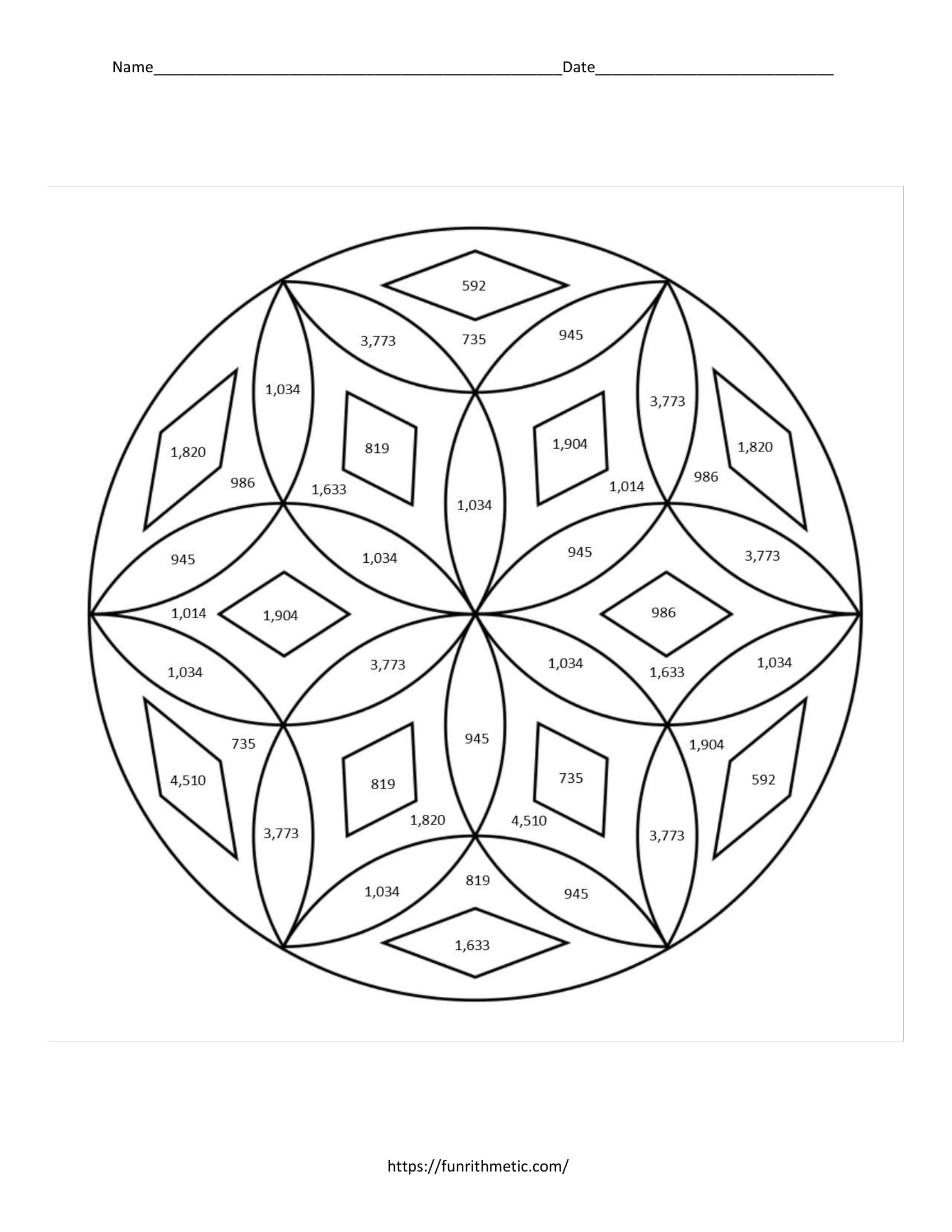 Two Digit Multiplication Color By Number Funrithmetic Two Digit Multiplication Color By Number Funrithmetic