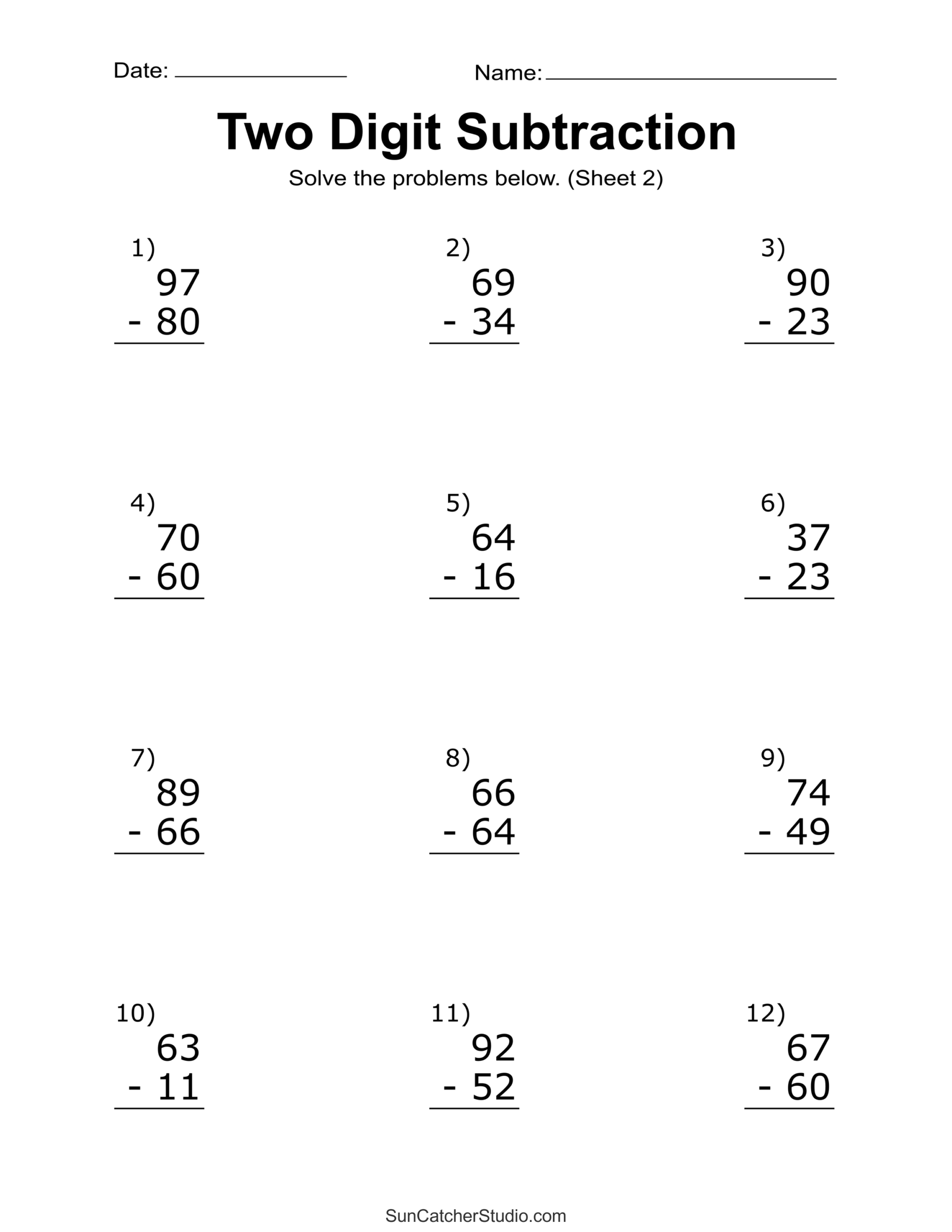 Two Digit Subtraction Worksheets Printable Math Drills Free Printables Lettering SVG Files Tools Apps Two Digit Subtraction Worksheets Printable Math Drills Free Printables Lettering SVG Files Tools Apps