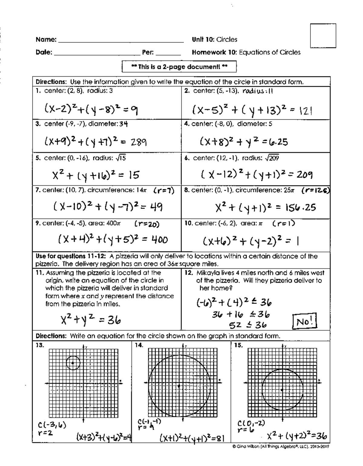 U10L10 Solutions For Circle Equations Detailed Explanations Studocu U10L10 Solutions For Circle Equations Detailed Explanations Studocu