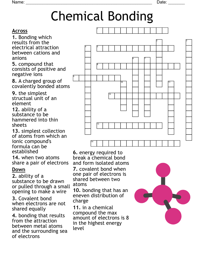 Unit 2 Chemistry Of Life Crossword WordMint