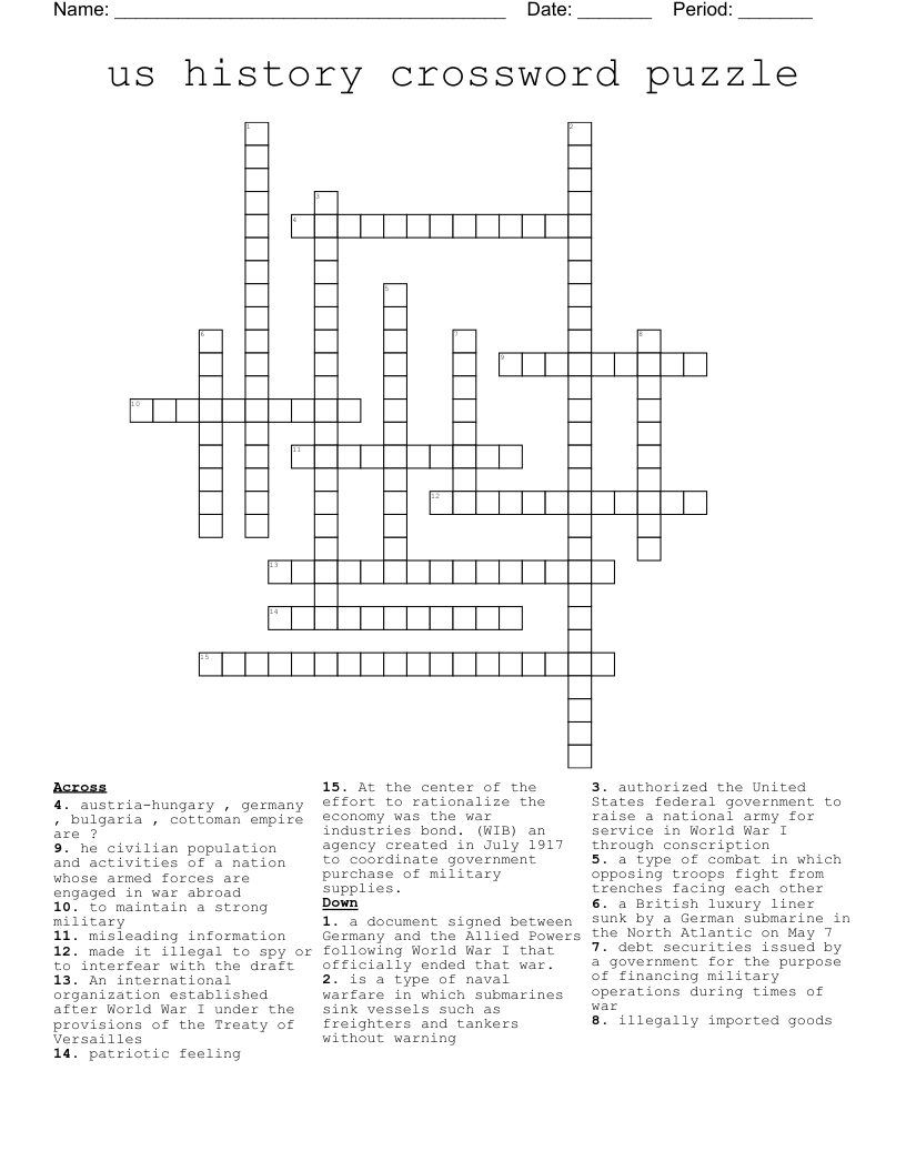 the government at times crossword