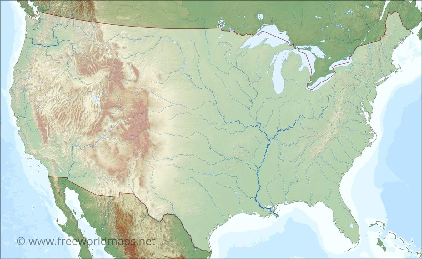 US Rivers Map