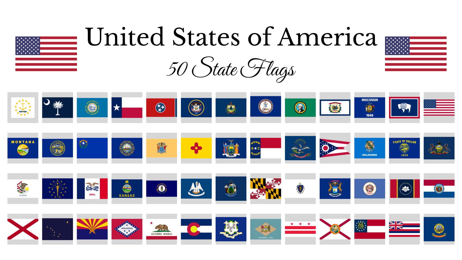 US State Flags Maps Vector Set Figma