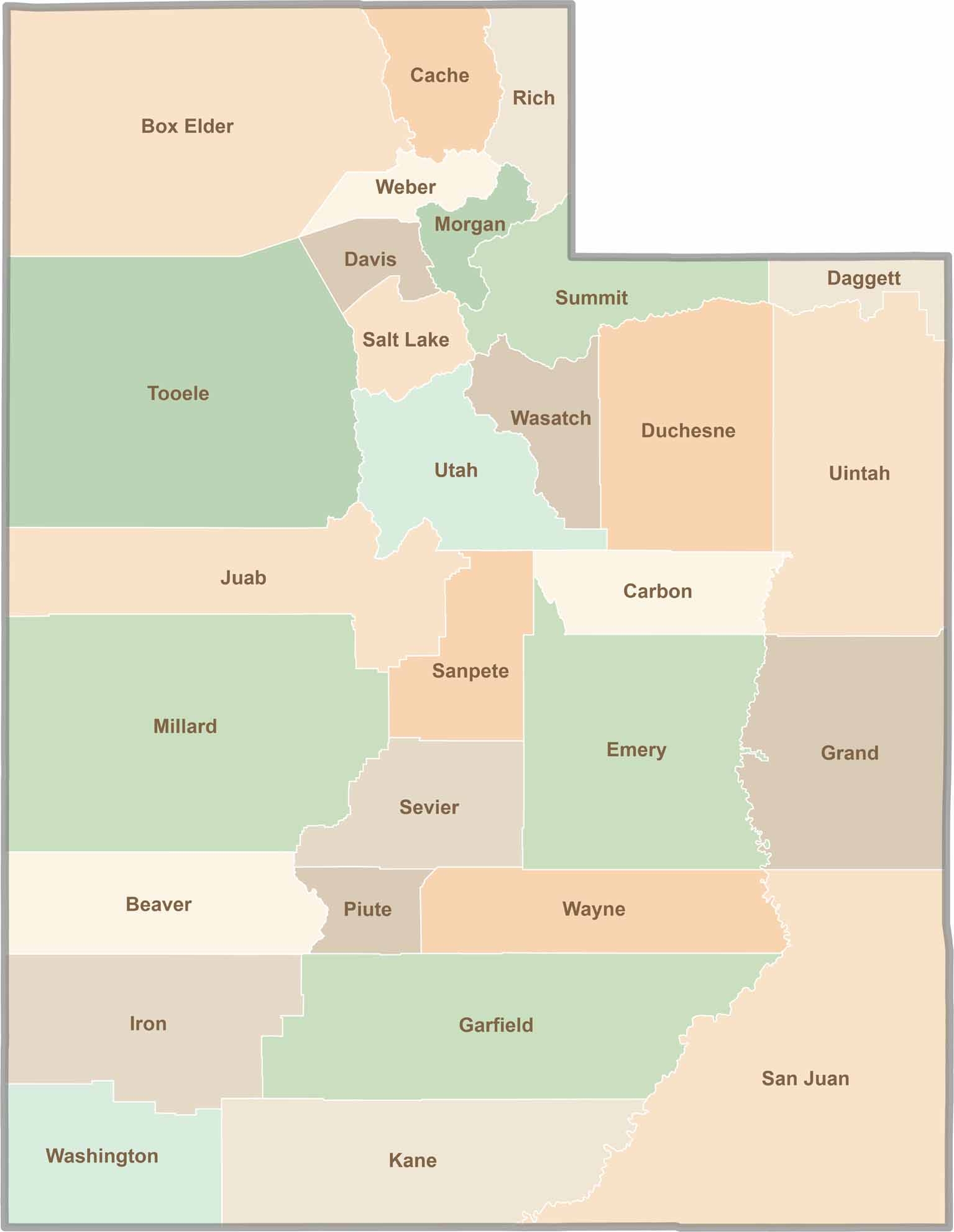Utah County Map US County Maps