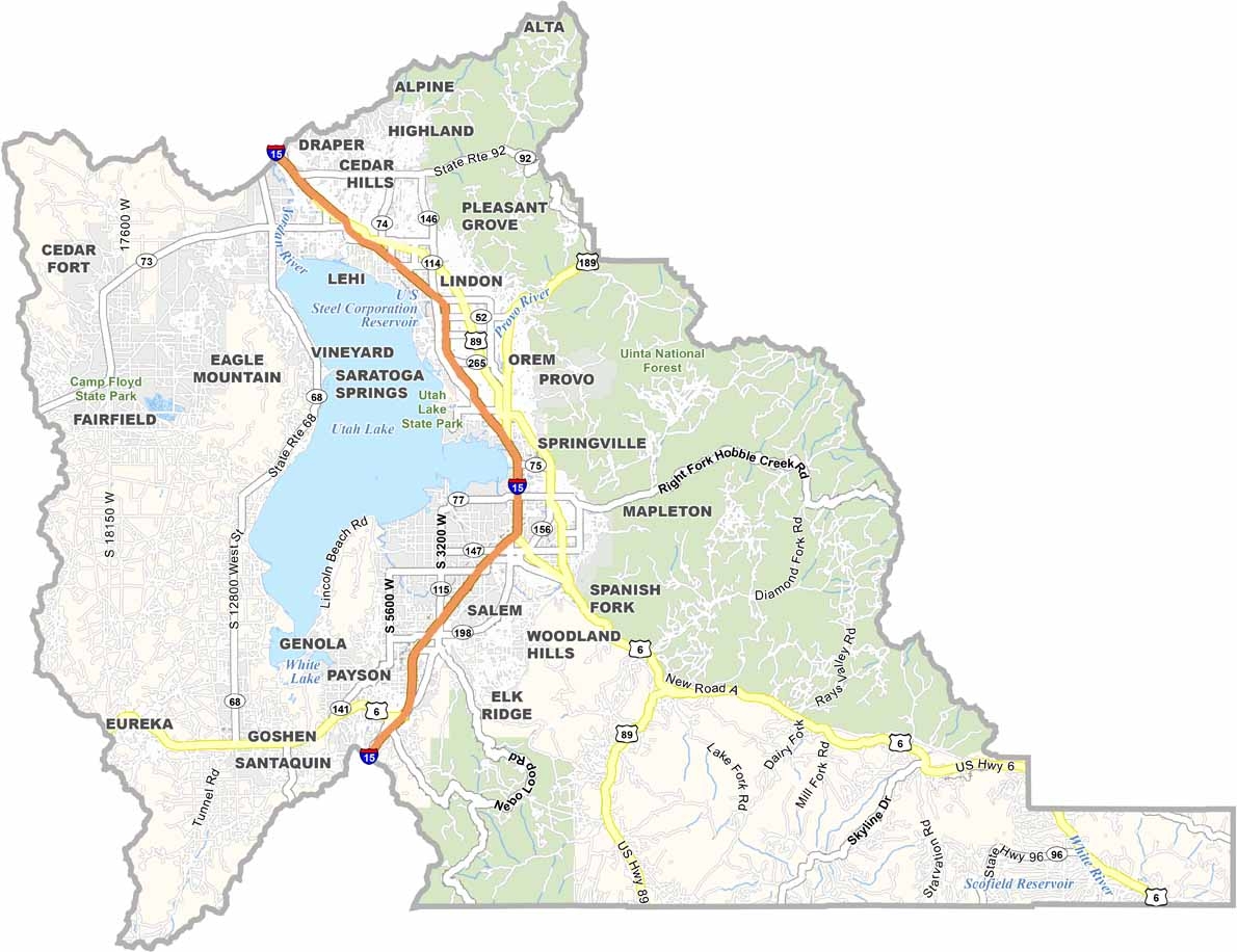 utah state county map
