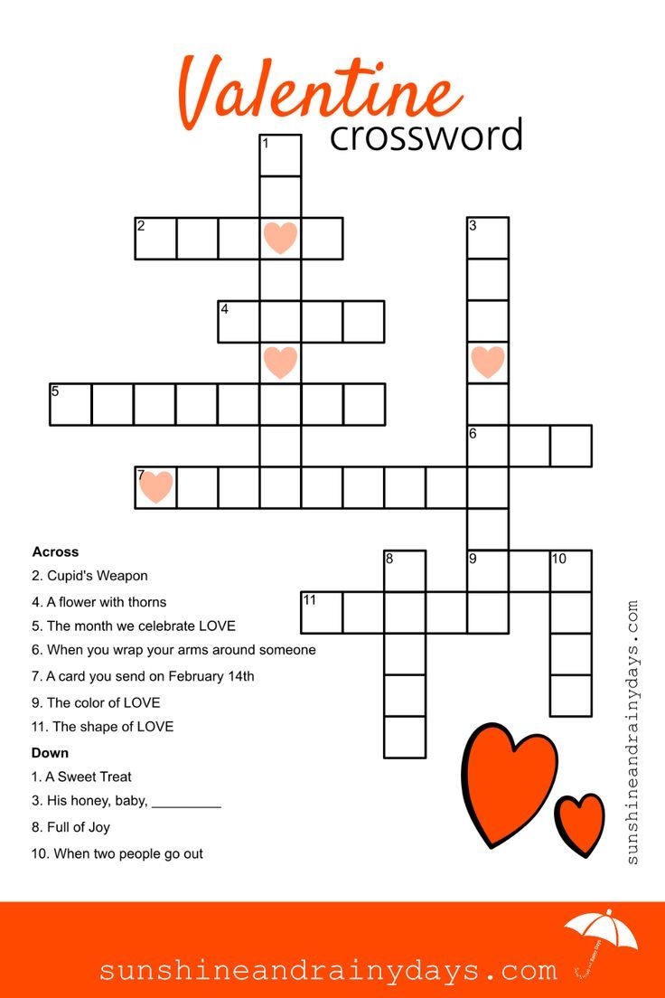 Valentine Crossword Puzzle