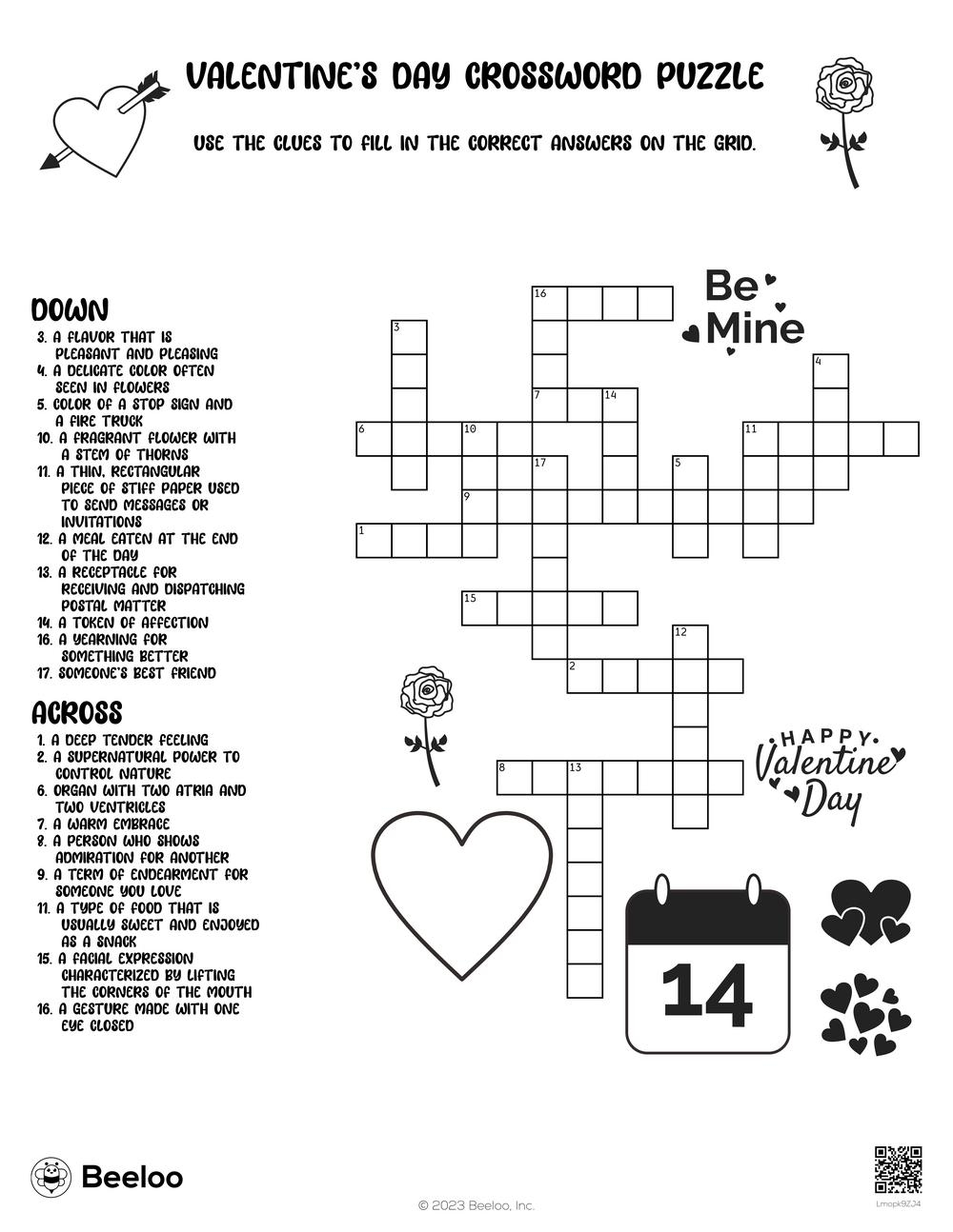 valentine's day crossword puzzle valentine's day crossword puzzle