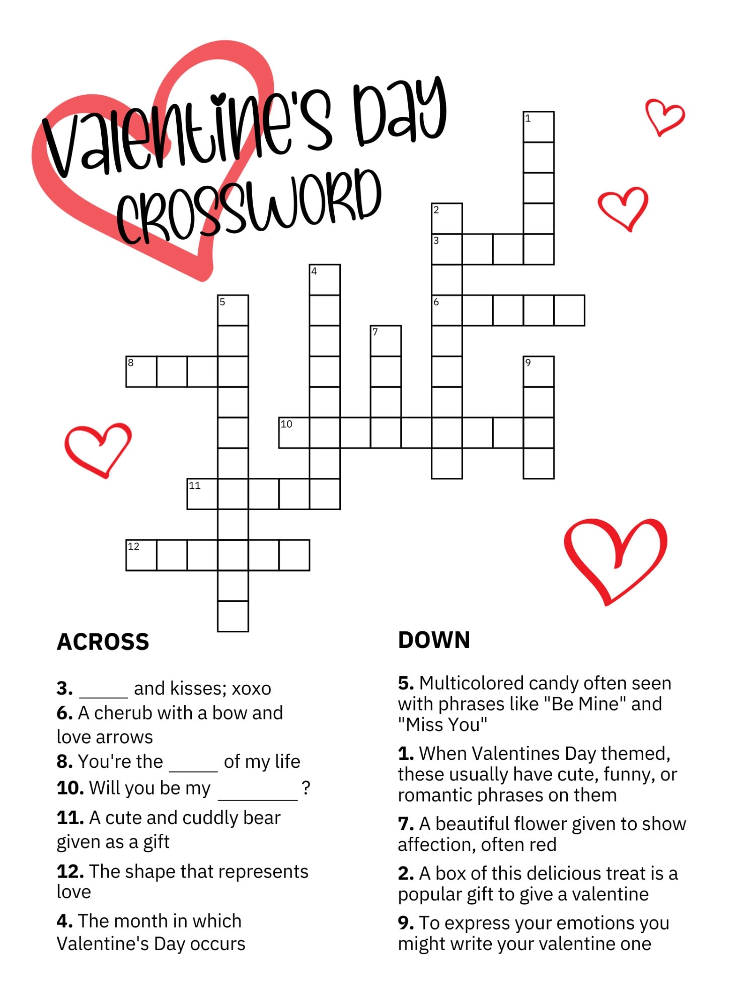 Valentine s Day Crossword Puzzle For Kids Printable Valentine Activity Classroom Valentine Game Kids Party Game Instant Download PDF Etsy Valentine s Day Crossword Puzzle For Kids Printable Valentine Activity Classroom Valentine Game Kids Party Game Instant Download PDF Etsy