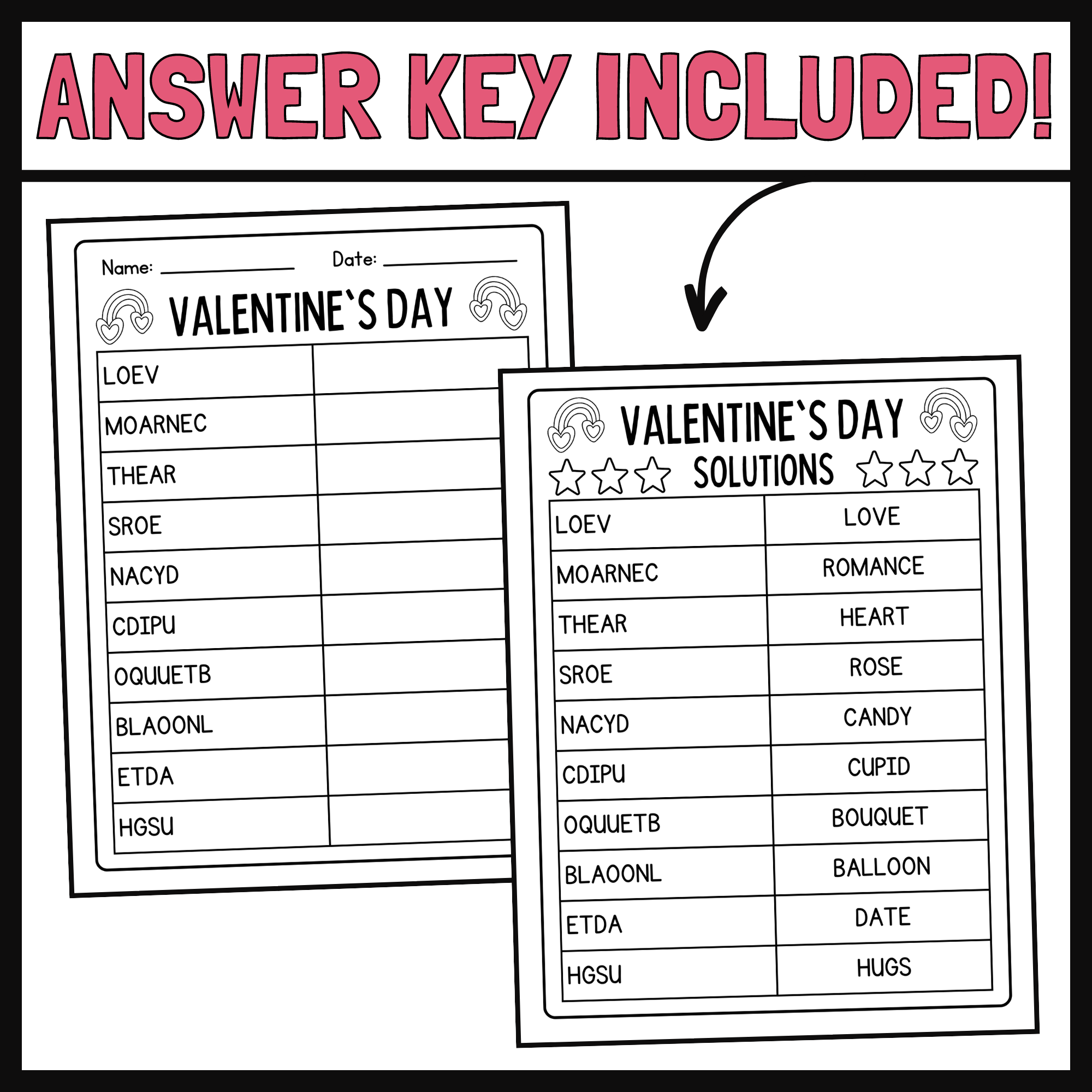 Valentine s Day Word Scramble Valentine s Day Activities Valentine Games Made By Teachers Valentine s Day Word Scramble Valentine s Day Activities Valentine Games Made By Teachers