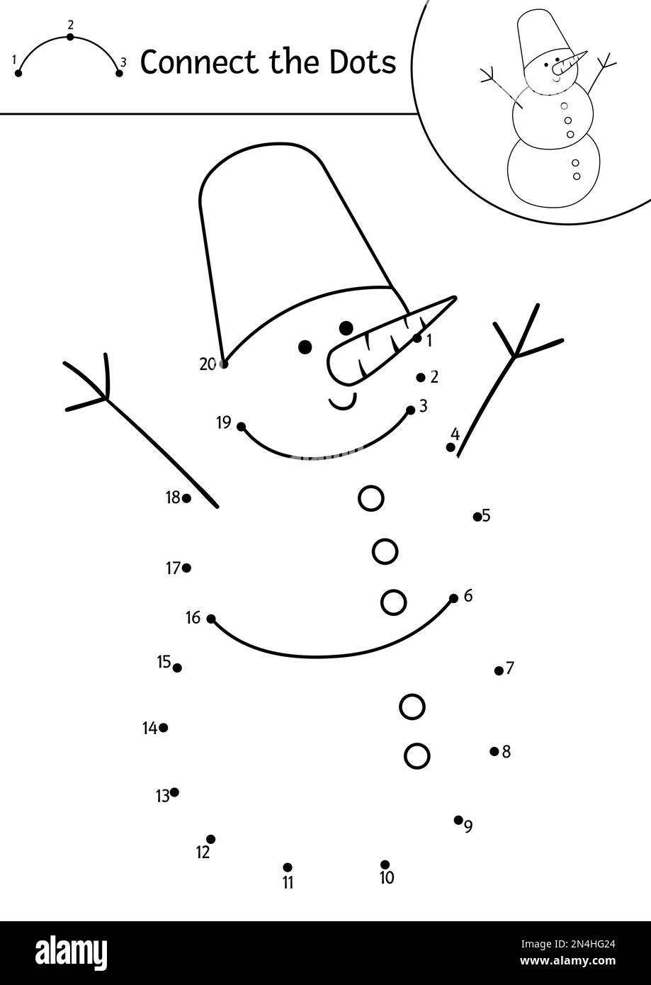 Vector Christmas Dot to dot And Color Activity With Cute Snowman Winter Holiday Connect The Dots Game For Children With Snow Man Coloring Page For K Stock Vector Image Art Alamy Vector Christmas Dot to dot And Color Activity With Cute Snowman Winter Holiday Connect The Dots Game For Children With Snow Man Coloring Page For K Stock Vector Image Art Alamy