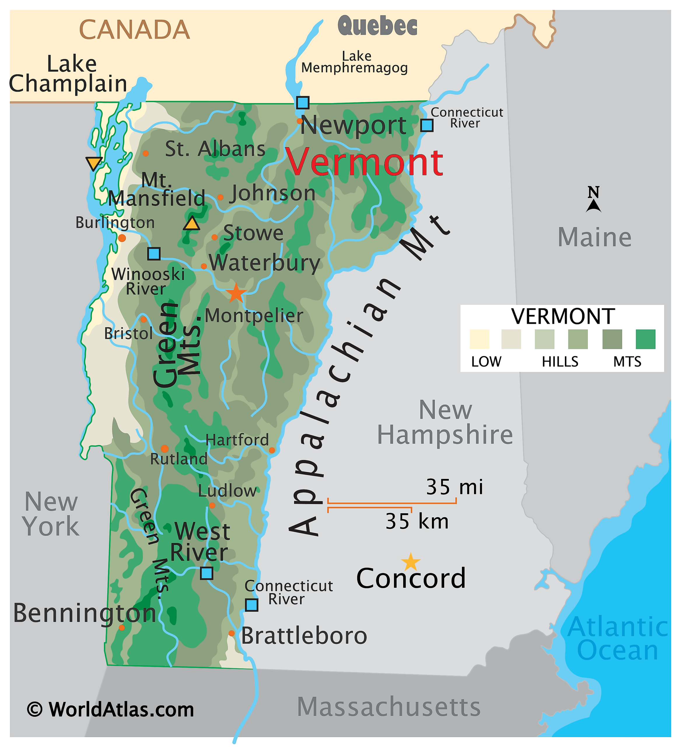 Vermont Maps Facts World Atlas