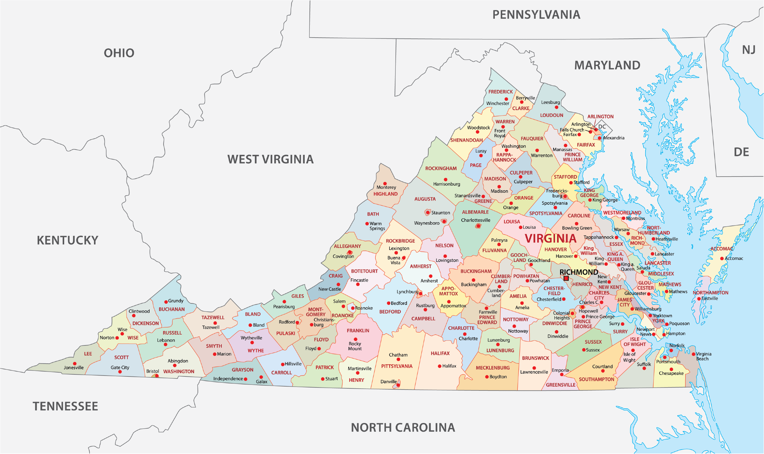 Virginia Counties Map Mappr Virginia Counties Map Mappr
