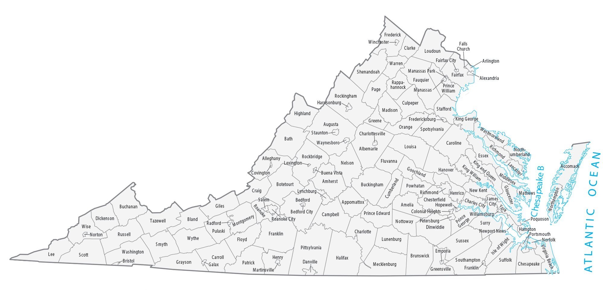 Virginia County Map And Independent Cities GIS Geography Virginia County Map And Independent Cities GIS Geography