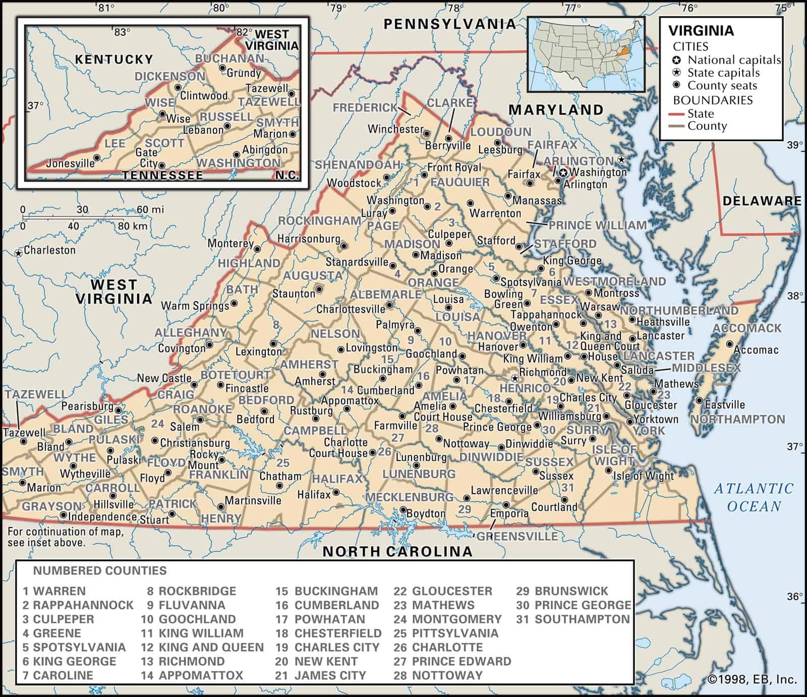 map of counties in virginia