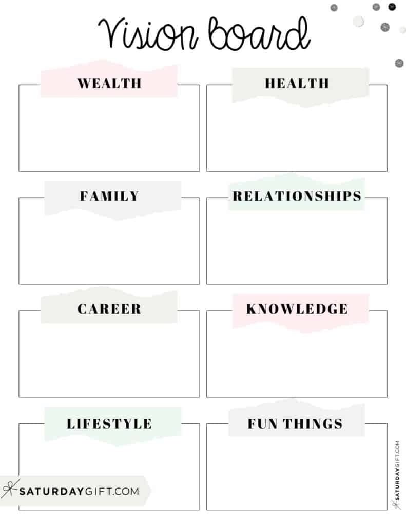Vision Board Template 27 Cute Free Dream Board Printables Vision Board Template 27 Cute Free Dream Board Printables