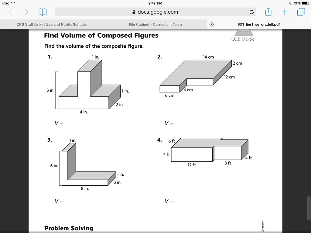 Volume Of Composite Figures 8 13 Math 5th Grade Math Elementary Math ShowMe