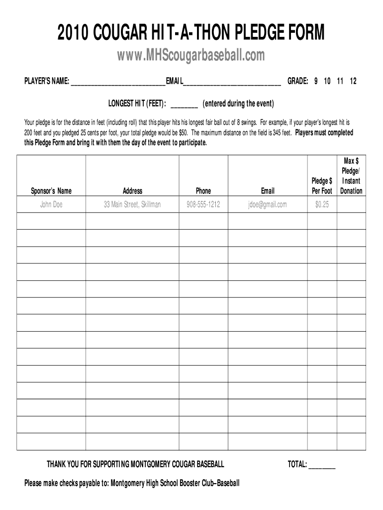 Walk A Thon Fundraiser Template