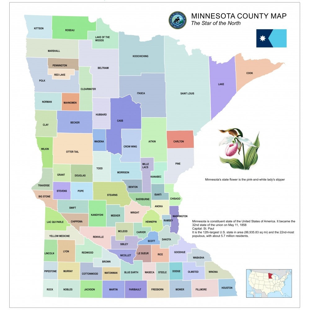 counties of mn map counties of mn map
