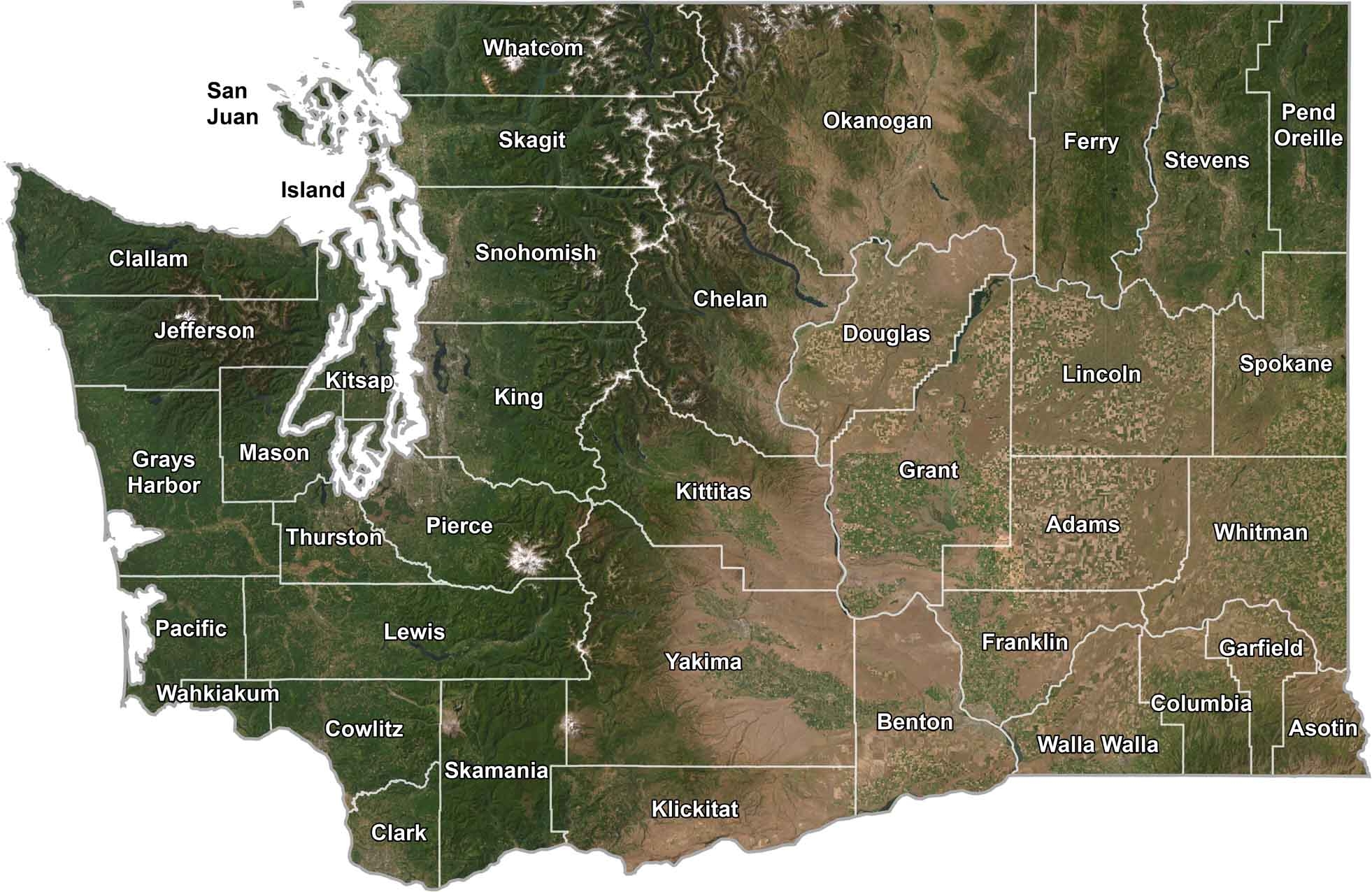 washington map with counties washington map with counties